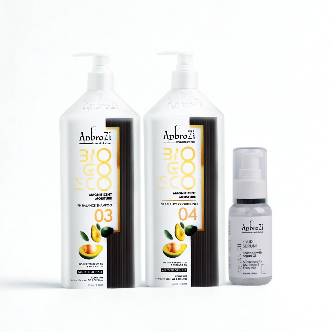 Bio Go eco PH Balance Shampoo, Conditioner & Argan Oil Serum Combo